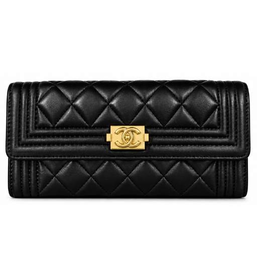 Black Chanel Quilted Clutch for Women