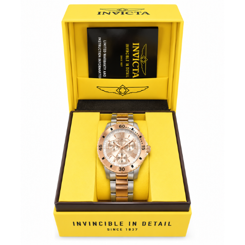 Invicta Two-Tone Silver & Rose Gold Watch