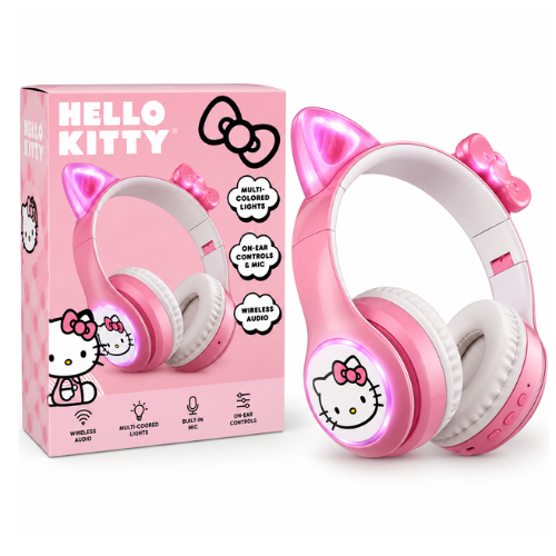 Hello Kitty Pink Wireless Bluetooth Headphones