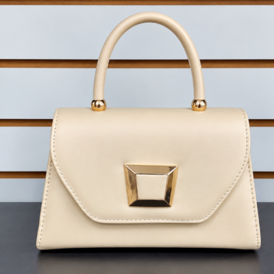 Cream & Gold Handbag