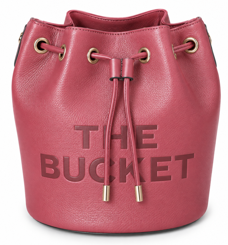 Red Bucket Bag with Matching Wristlet