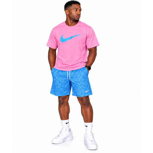 Nike Men’s Pink T-Shirt & Blue Shorts Two-Piece Casual Outfit